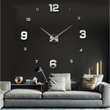 New Wall Clock Clocks Watch Horloge Murale Diy 3d Acrylic Mirror sticker Large Home Quartz Circular Needle Modern Free Shipping