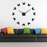 Acrylic 3D Mirror Clock Wall Stickers DIY real big wall clock mirror sticker Home Background living room Wall Art Decor 5 Style