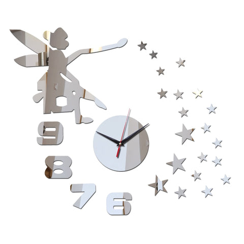 new acrylic mirror wall clock 3d stickers quartz Watch watches DIY sticker home decorating large modern living room clock