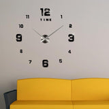 Large Sticker DIY Needle Quartz Wall Clocks for Home Living Room Minimalist Wall Clock Fashion 3D Mirror Clock Dropshipping