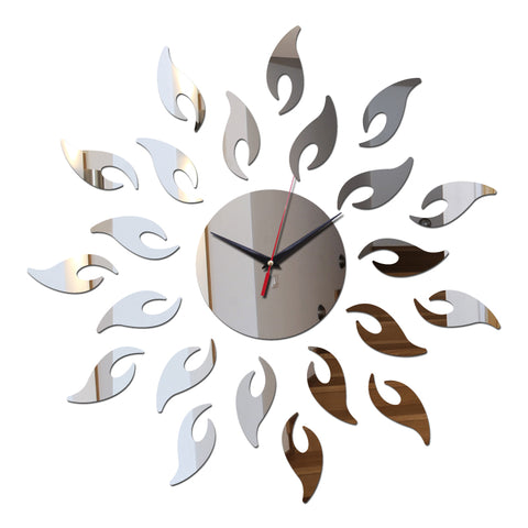 new arrival 2019 diy  direct selling mirror sun acrylic wall clocks 3d home decor crystal clock art watch free shipping
