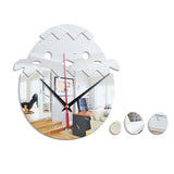 Creative 3D DIY Chicken shell Wall Clock Modern Acrylic Mirror Big Wall Clocks Living Room beedroom & Home Decor Wall Clock
