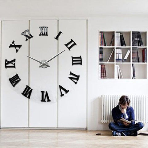 Diy 3d Wall Clocks Horloge Watch Acrylic Mirror Stickers Fashion Brief Home Decoration Living Room Bedroom S tudy Quartz Needle