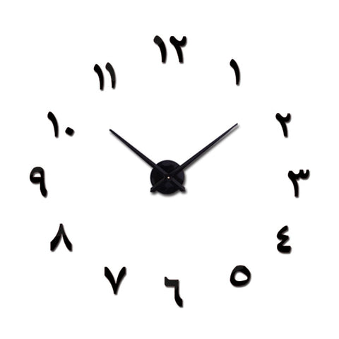 2019 New fashion Clock Watch Wall Clocks Horloge 3d Diy Acrylic Mirror Stickers Home Decoration Living Room Quartz Needle