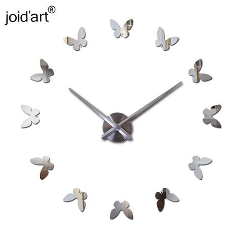 2019  HOT 3d diy Acrylic mirror wall clock stickers watch clocks Quartz Modern  home decoration new free shipping